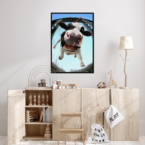 Bungee Jumping Cow | Fine Art Animal and Wildlife Photography Prints by Steve Grubman