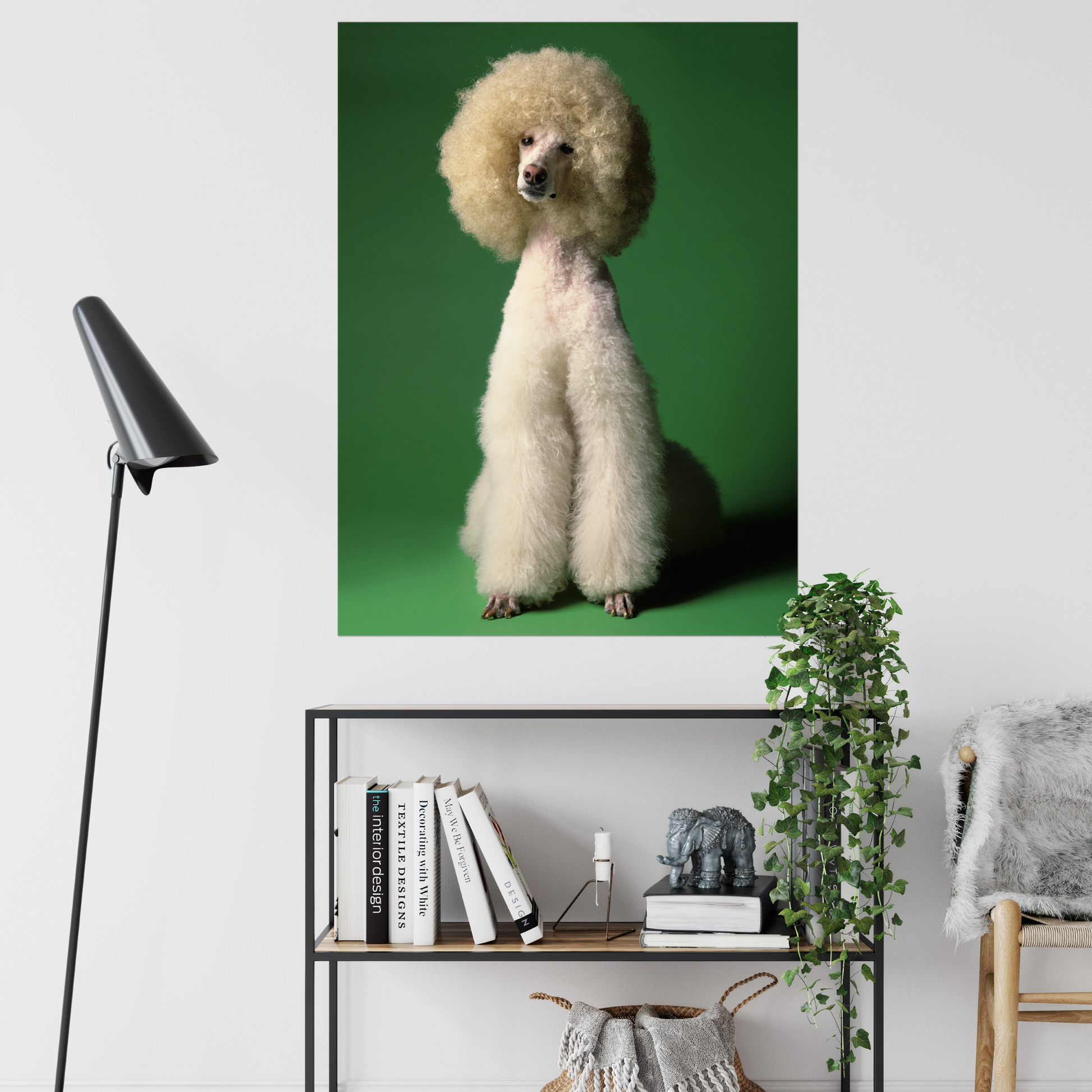 Elegant Poodle Dog on Verdant Green | Fine Art Animal and Wildlife Photography Prints by Steve Grubman