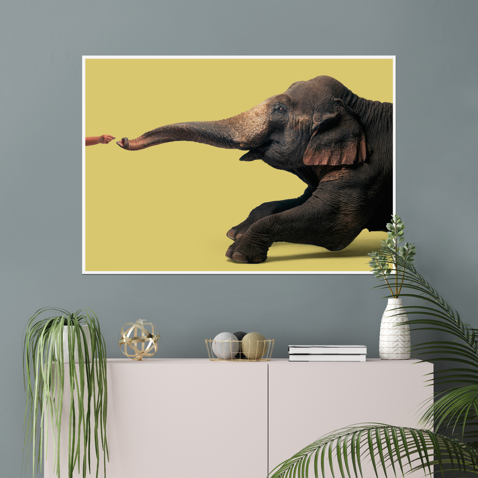 Elephant Makes a Connection | Fine Art Animal and Wildlife Photography Prints by Steve Grubman