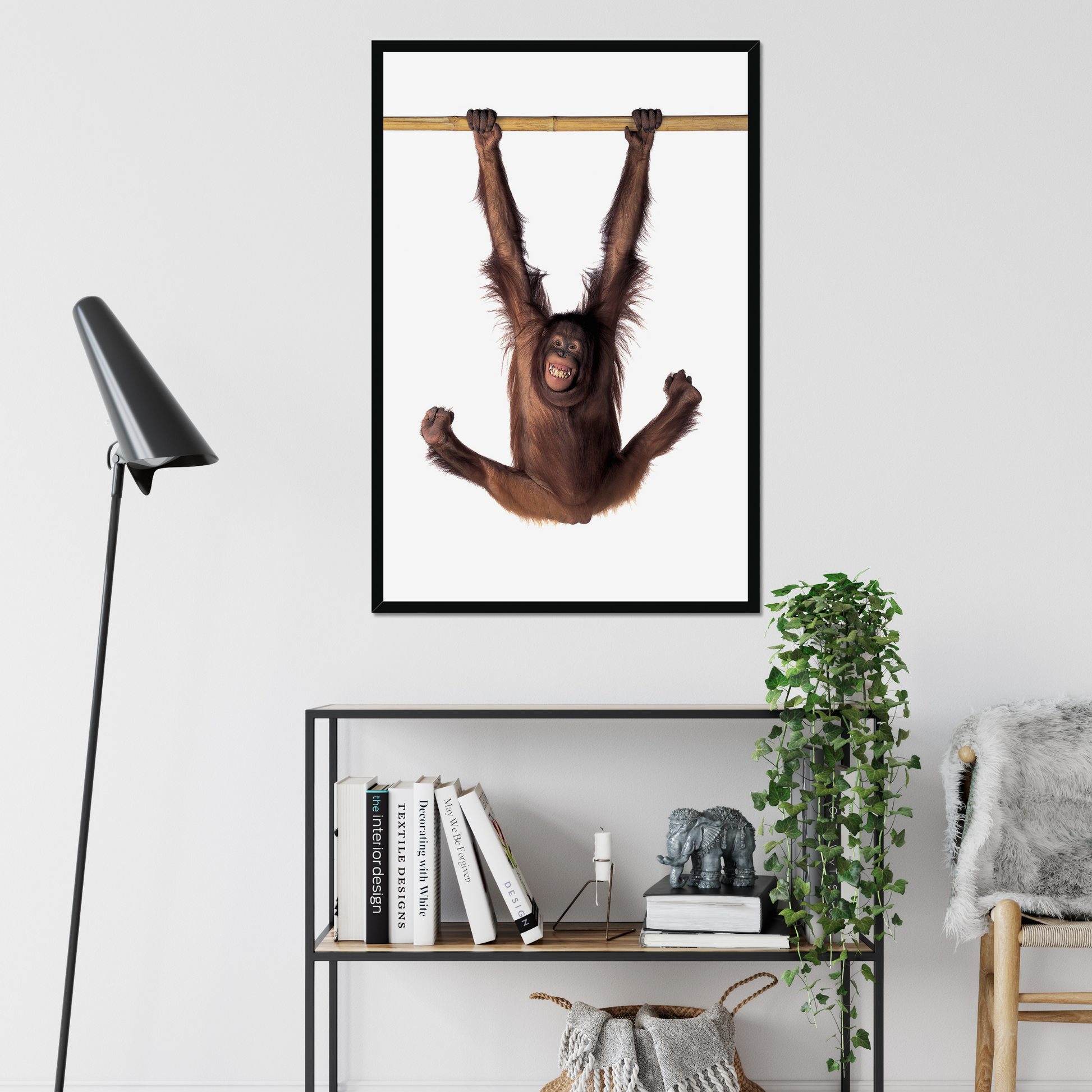Hanging Monkey | Fine Art Animal and Wildlife Photography Prints by Steve Grubman