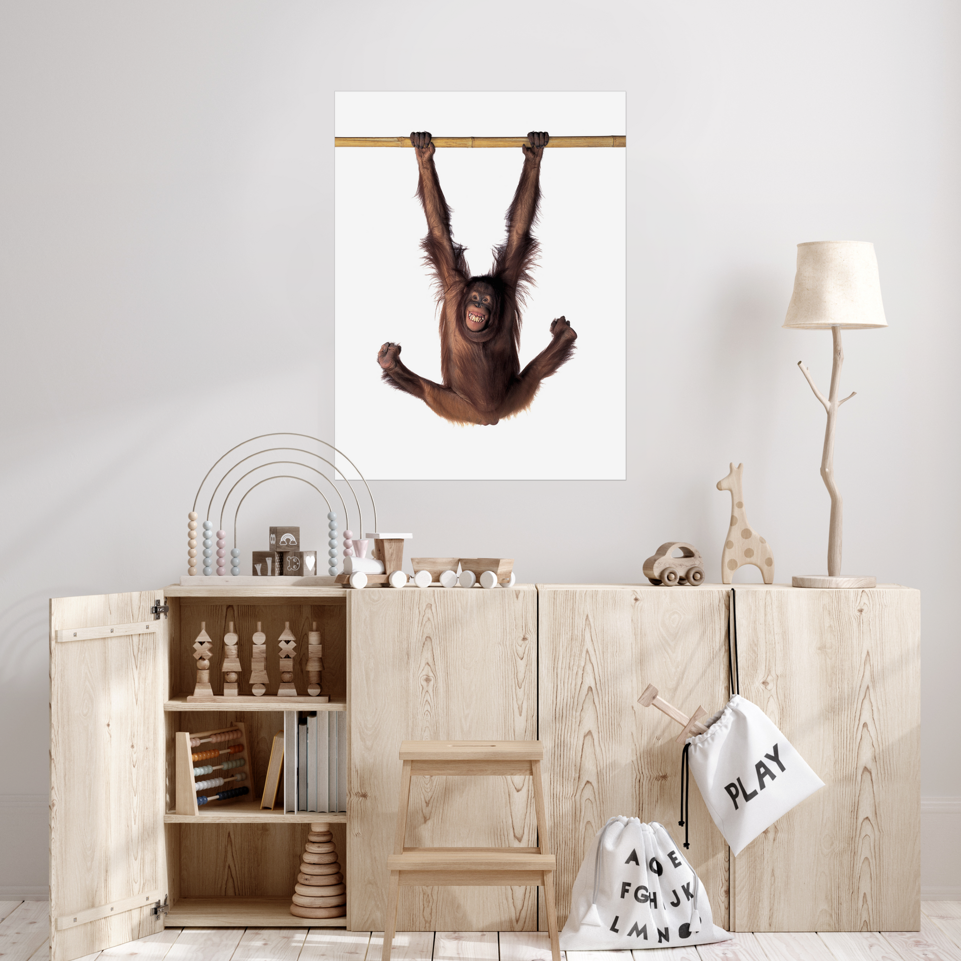 Hanging Monkey | Fine Art Animal and Wildlife Photography Prints by Steve Grubman