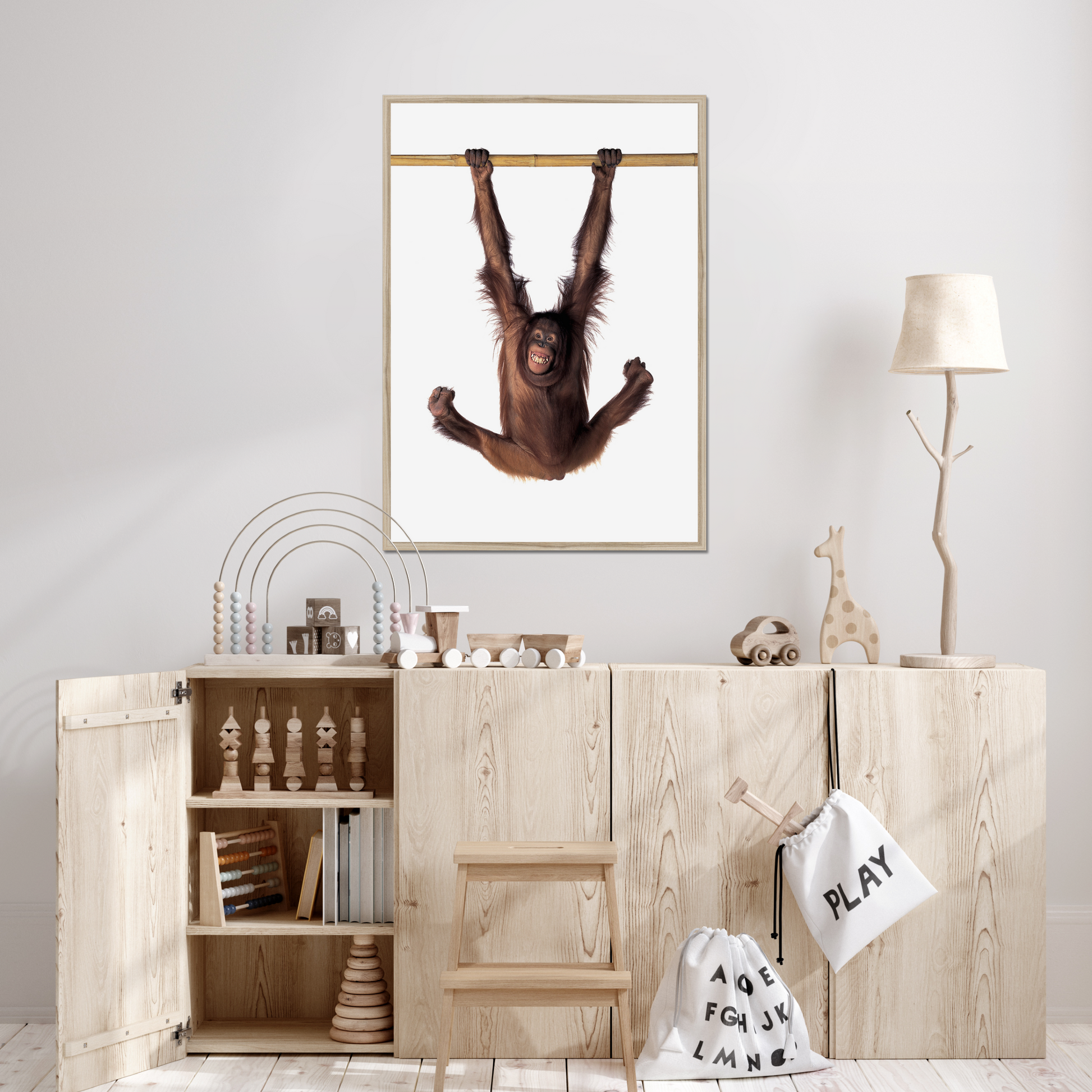 Hanging Monkey | Fine Art Animal and Wildlife Photography Prints by Steve Grubman